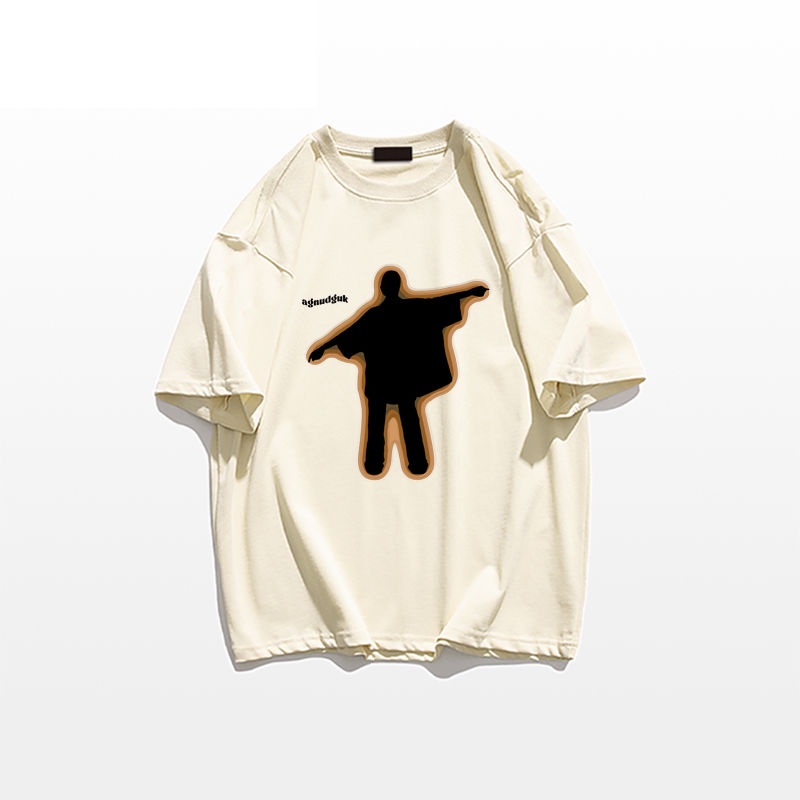 Áo Thun Tay Ngắn Cổ Tròn Dáng Rộng Thời Trang Cá Tính Cho Nam