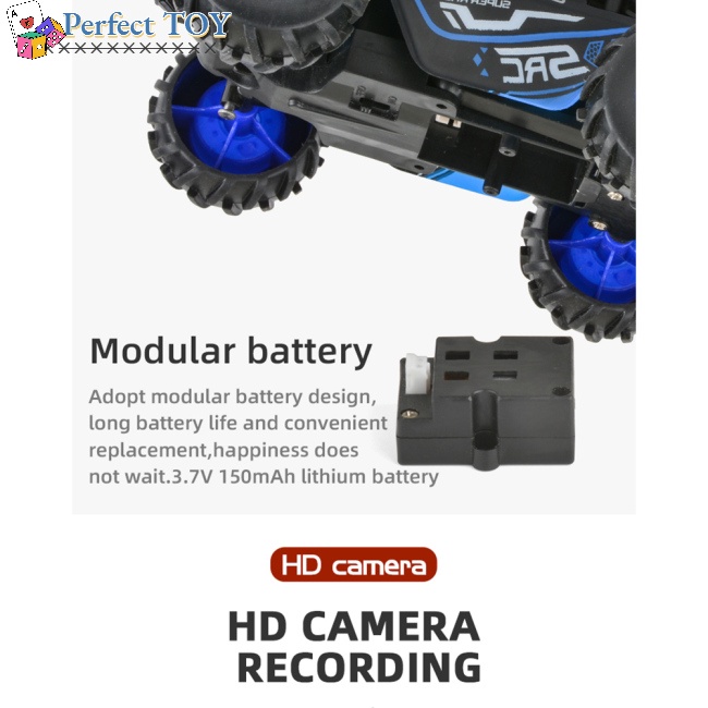 Xe Địa Hình Điều Khiển Từ Xa Rc 1: 32 Có Camera 480p WIFI FPV HD 2.4G 4WD LH-C036W Và Phụ Kiện