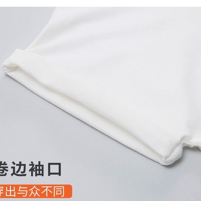 Tương phản màu ren t-shirt cô gái t-shirt mỏng phong cách hàn quốc thoáng khí thấm hút mồ hôi quần áo trẻ em