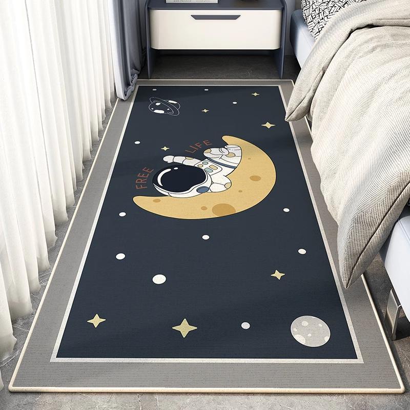 Thảm Trải Sàn Phòng Ngủ Dày Dặn Chống Trượt Thấm Hút Nước Họa Tiết Phi Hành Gia Hoạt Hình