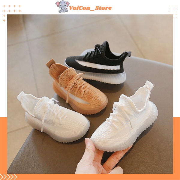 Giày Thể Thao Cho Bé Đế Cao Su Non Đúc Nguyên Phom Không Hở Viền - Giày Cổ Chun Phối Lưới Thông Thoáng(HD-225)