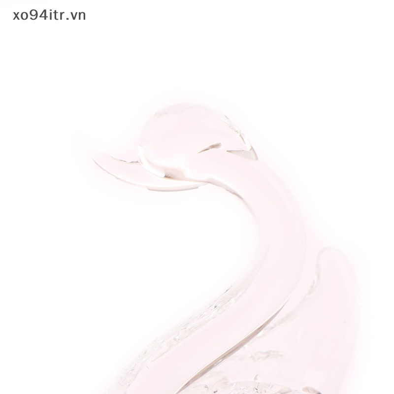 1 Bức Tượng Thiên Nga Pha Lê Thủy Tinh Để Bàn Trang Trí Nội Thất