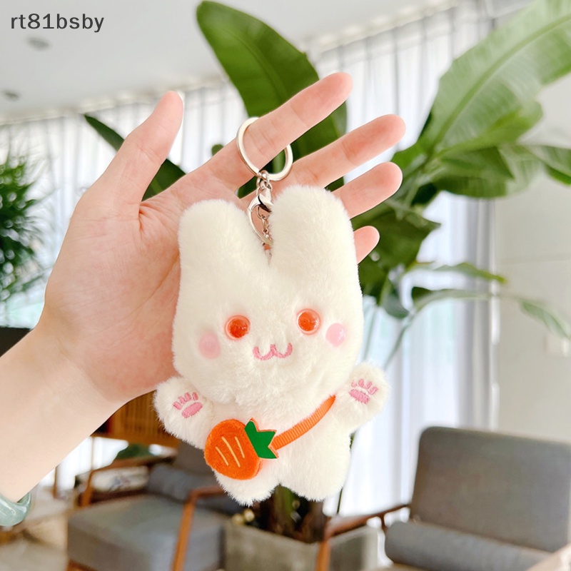 Móc Khóa Thỏ Nhồi Bông Mềm Mại Dễ Thương Dùng Trang Trí