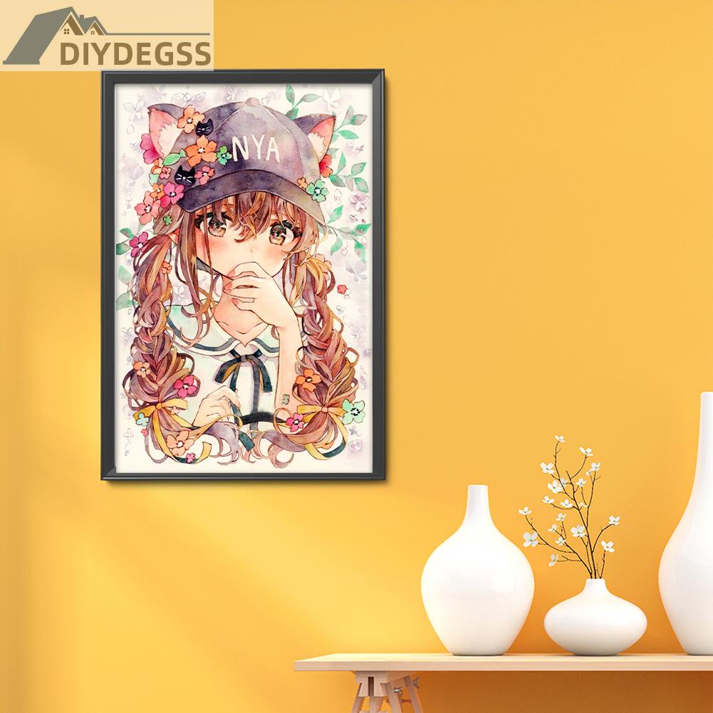 Toàn Bộ Bộ Tranh Thêu Chữ Thập 11CT Bằng cotton Thân Thiện Với Môi Trường Hình Cô Gái