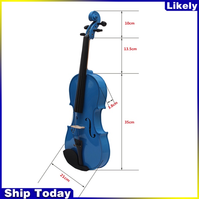 Đàn Violin Bằng Gỗ Trơn Kích Thước 4 / 4 Kèm Hộp Đựng Tiện Lợi Dành Cho Người Mới Bắt Đầu