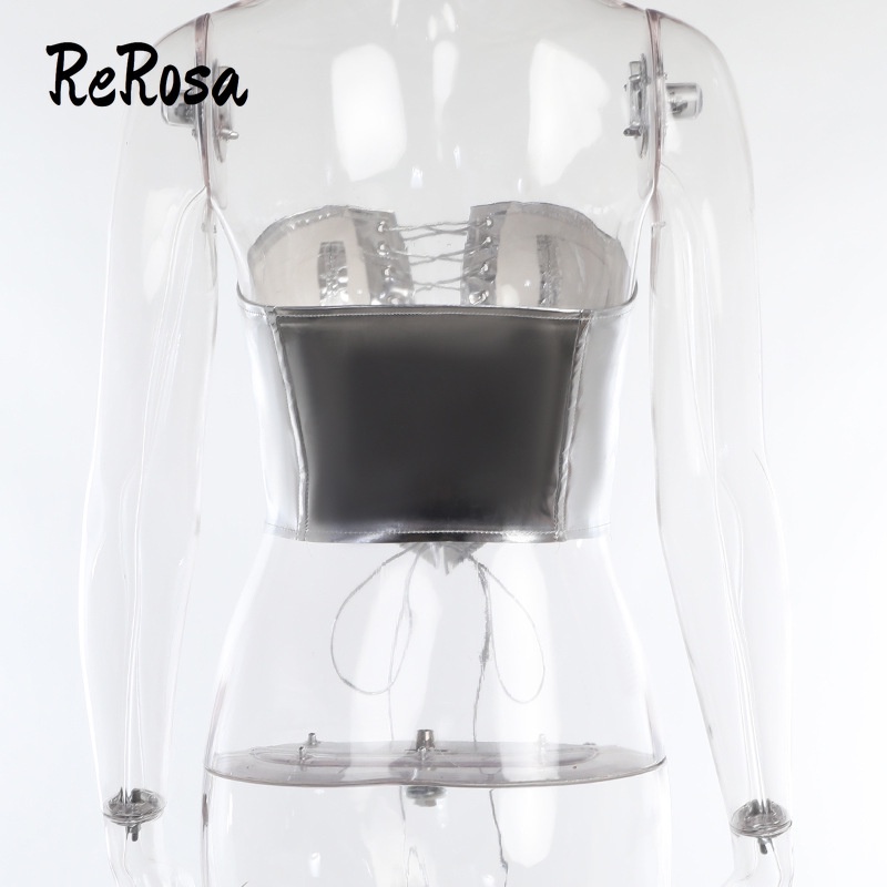 Rerosa Áo hai dây Không Tay Khoét Rỗng Màu Trơn Cắt Thấp Phong Cách Thời Trang Mới 2023 Dành Cho Bạn Nữ