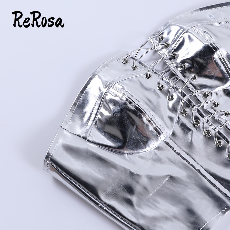 Rerosa Áo hai dây Không Tay Khoét Rỗng Màu Trơn Cắt Thấp Phong Cách Thời Trang Mới 2023 Dành Cho Bạn Nữ