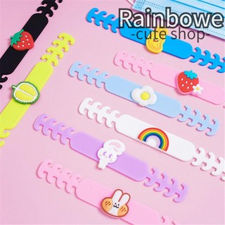 【Only ₫2999】Khoá đeo khẩu trang có móc chống thắt chặt giảm đau tai có thể điều chỉnh hình hoạt hình dễ thương cho trẻ em RAINBOW
