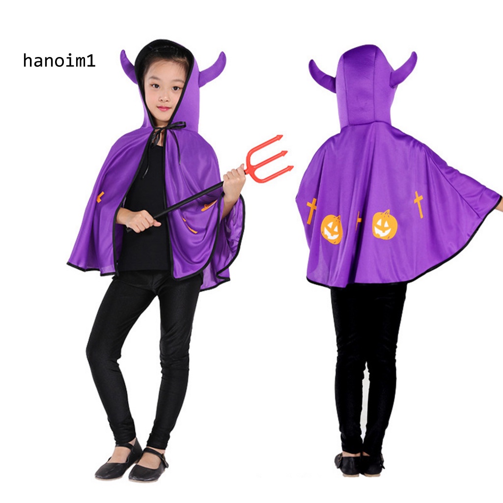 Áo Choàng Nhẹ In Họa Tiết Bí Ngô Halloween Cho Bé