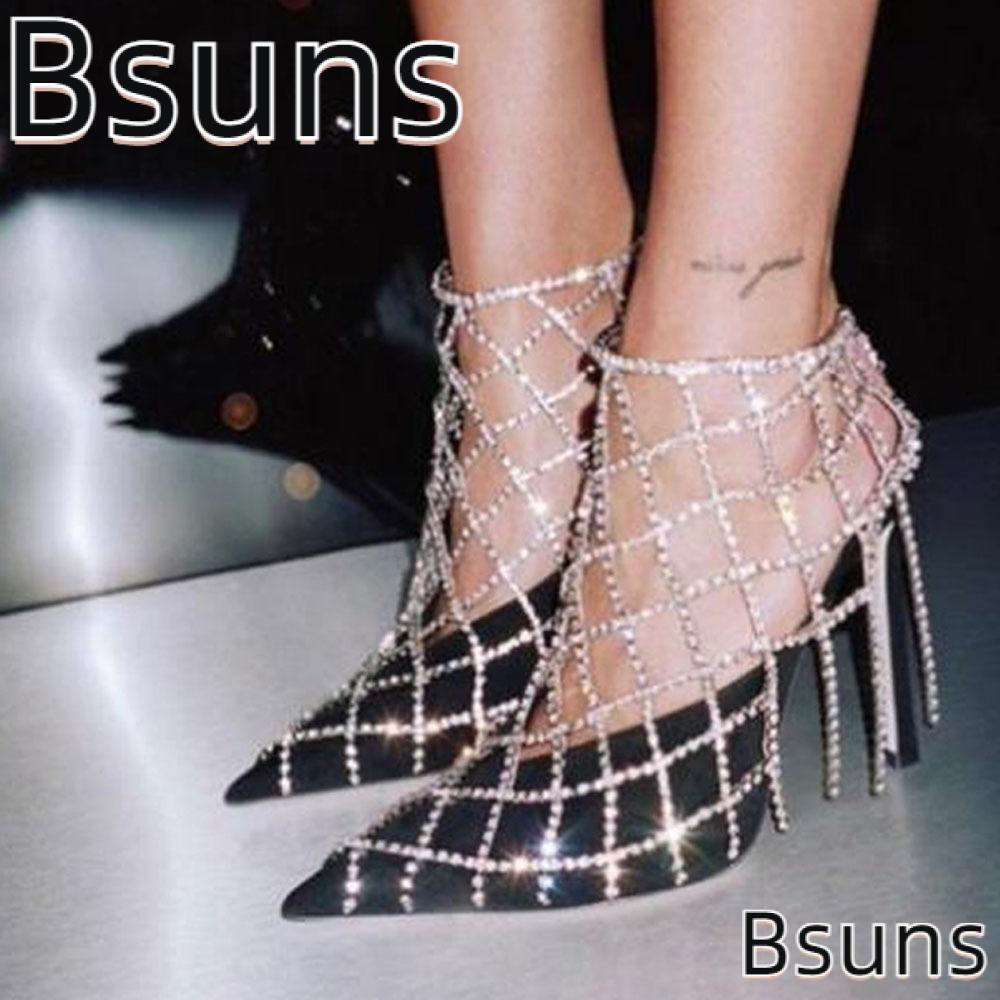 BSUNS 1 Lắc Chân Đính Pha Lê Tua Rua