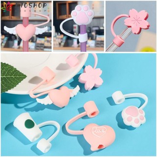 Nắp Đậy Ống Hút Bằng Silicon Họa Tiết Hoạt Hình Đáng Yêu