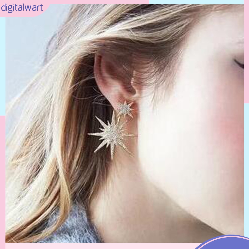 1 Bông Tai Hình Hoa Tuyết Đính Đá Toàn Diện Dành Cho Nữ