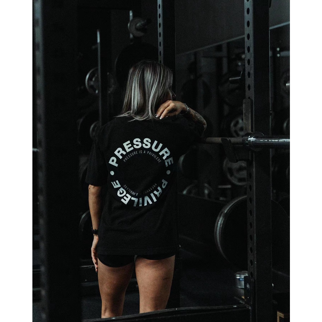 Ready stock kris cbum pressure is a privilege loose sports short-sleeved t-shirt