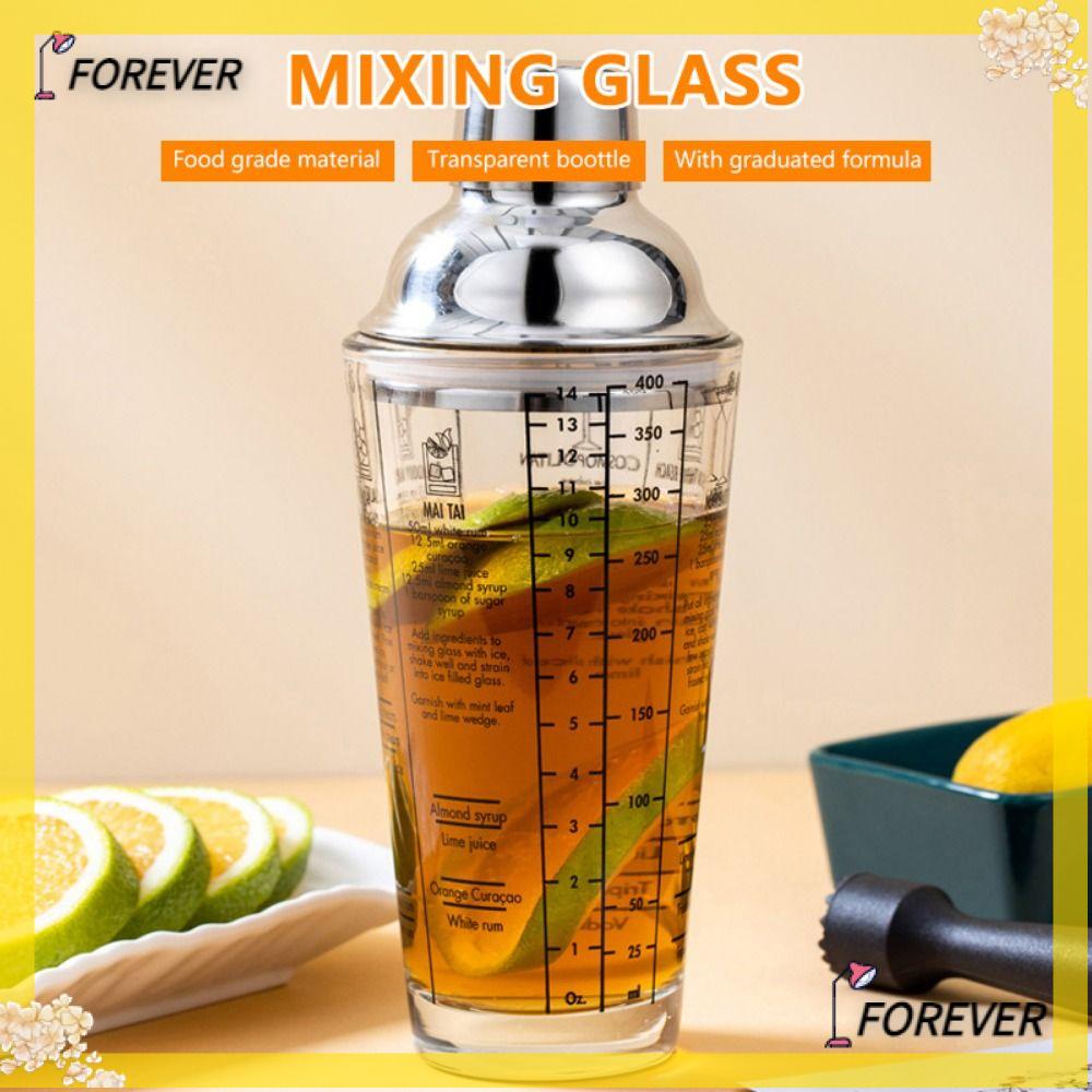 Bình Lắc Pha Chế Rượu Cocktail Bằng Thủy Tinh 400ML