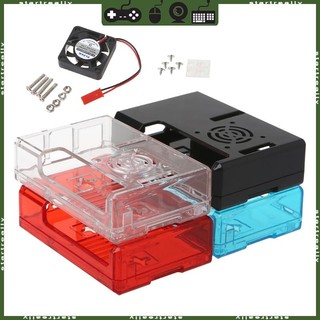 Bộ vỏ nhựa acrylic kèm quạt tản nhiệt cho raspberry pi 3 model b raspberry pi 3