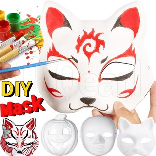 Mặt nạ giấy hóa trang halloween / mặt nạ hóa trang ma quỷ / cáo anime