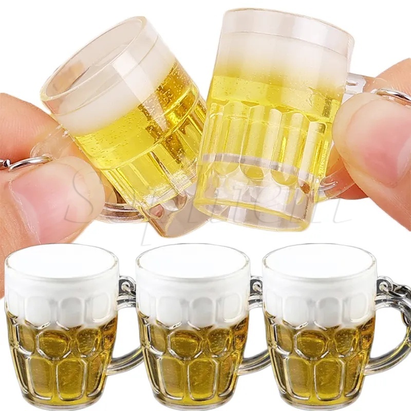 Móc Chìa Khóa Mini Hình Ly Bia Sáng Tạo Cho Nam Và Nữ