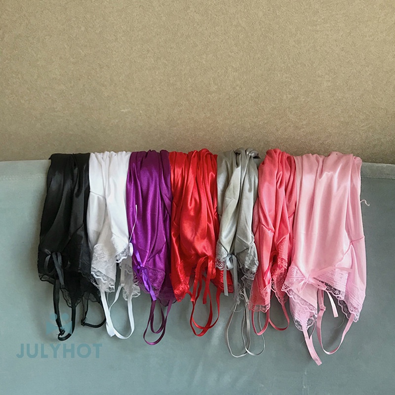 Mát sexy dây đeo nightdress ren áo ngủ phụ nữ ngủ quần áo ngủ satin nhà DRESS VN
