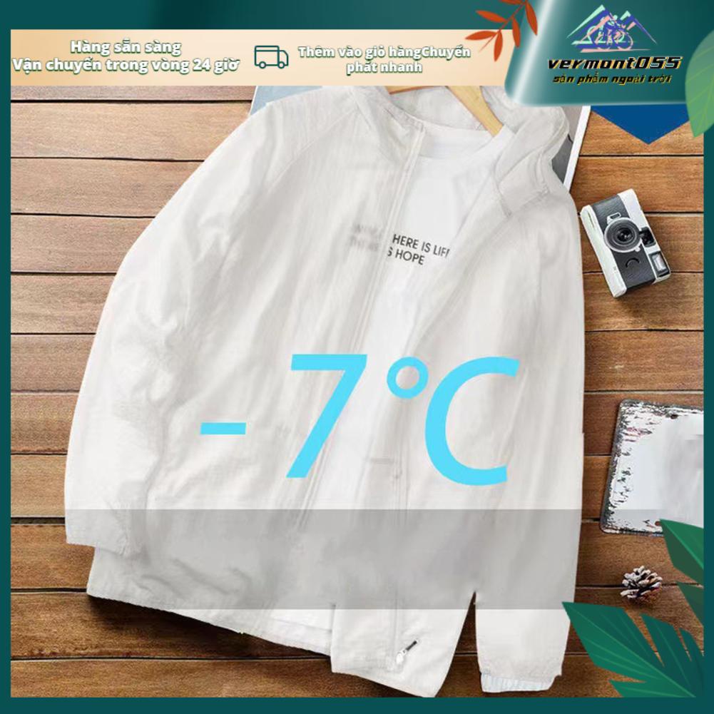 Vermont055 Nam Áo Chống Nắng Nhẹ Thoáng Khí UV Dài Tay Làm Mát Hoodie Cho Mùa Hè Câu Cá Đi Bộ Đường Tập Luyện