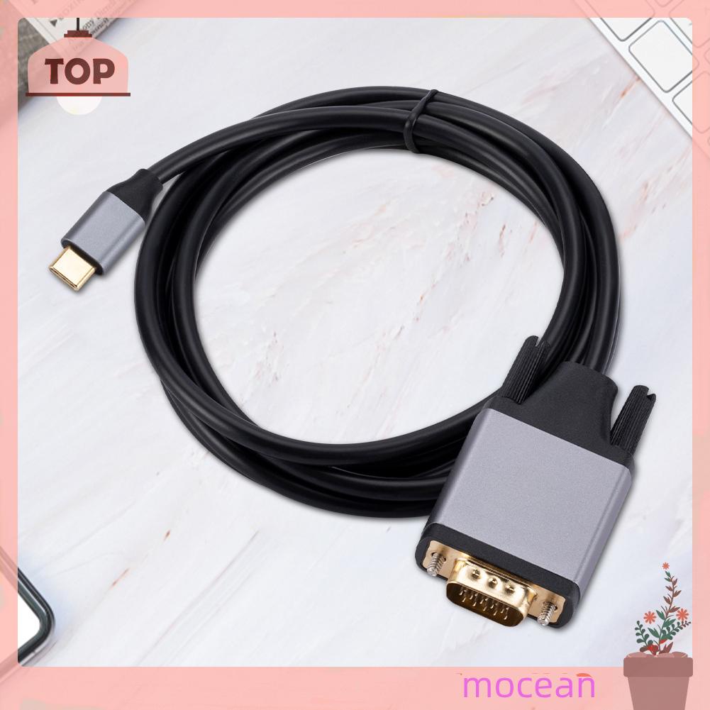Bộ chuyển đổi type-c sang vga dây màn hình hd hợp kim nhôm hợp kim nhôm 10gbps cho máy chiếu macbook