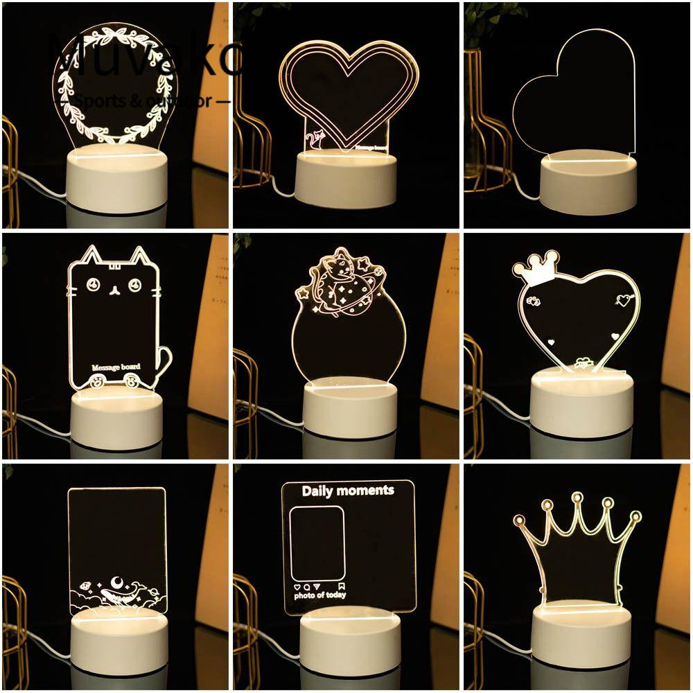 Bảng Ghi Chú Có Đèn Led Thay Đổi Màu Sắc Bằng Acrylic