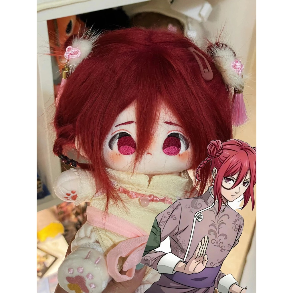 20 cm búp bê màu xanh khóa hyoma chigiri plushie búp bê sang trọng quần áo bông thay đổi quần áo trang phục trang phục cosplay anime one-piece cotton cross-dressing