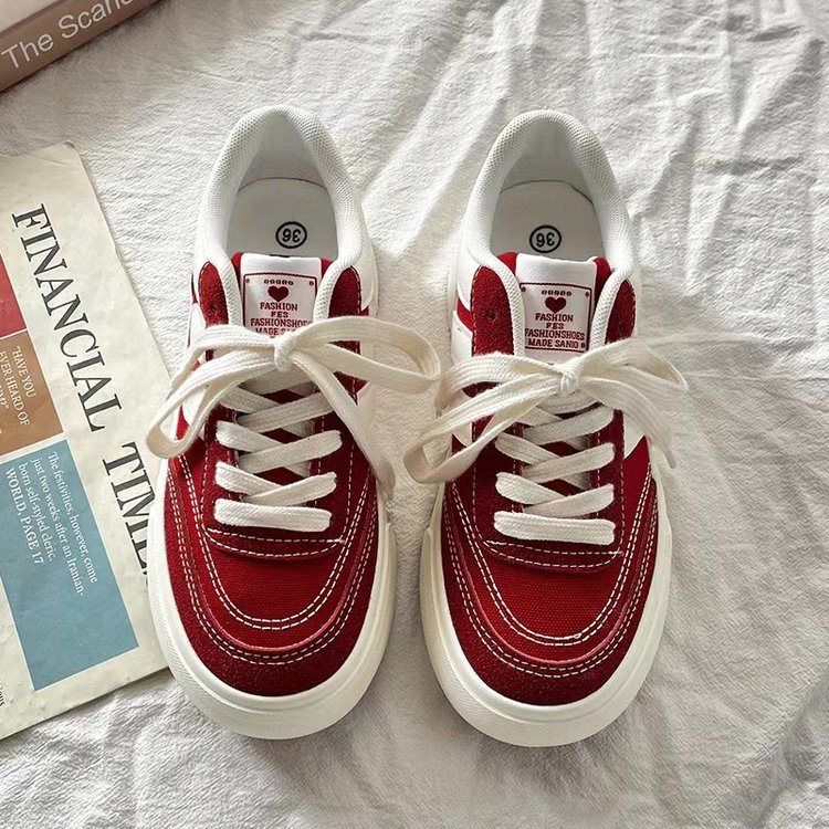 🔥SẴN HÀNG-SHIP NGAY🔥giày sneaker nữ giày bánh mì Mùa hè phong cách mới màu sắc phù hợp với giày vải mềm-soled giày thể thao retro ngón chân tròn