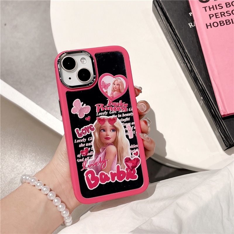 Ốp Điện Thoại Silicone Chống Rơi Tích Hợp Gương Trang Điểm Cho iPhone 14 13 12 Pro Max 11