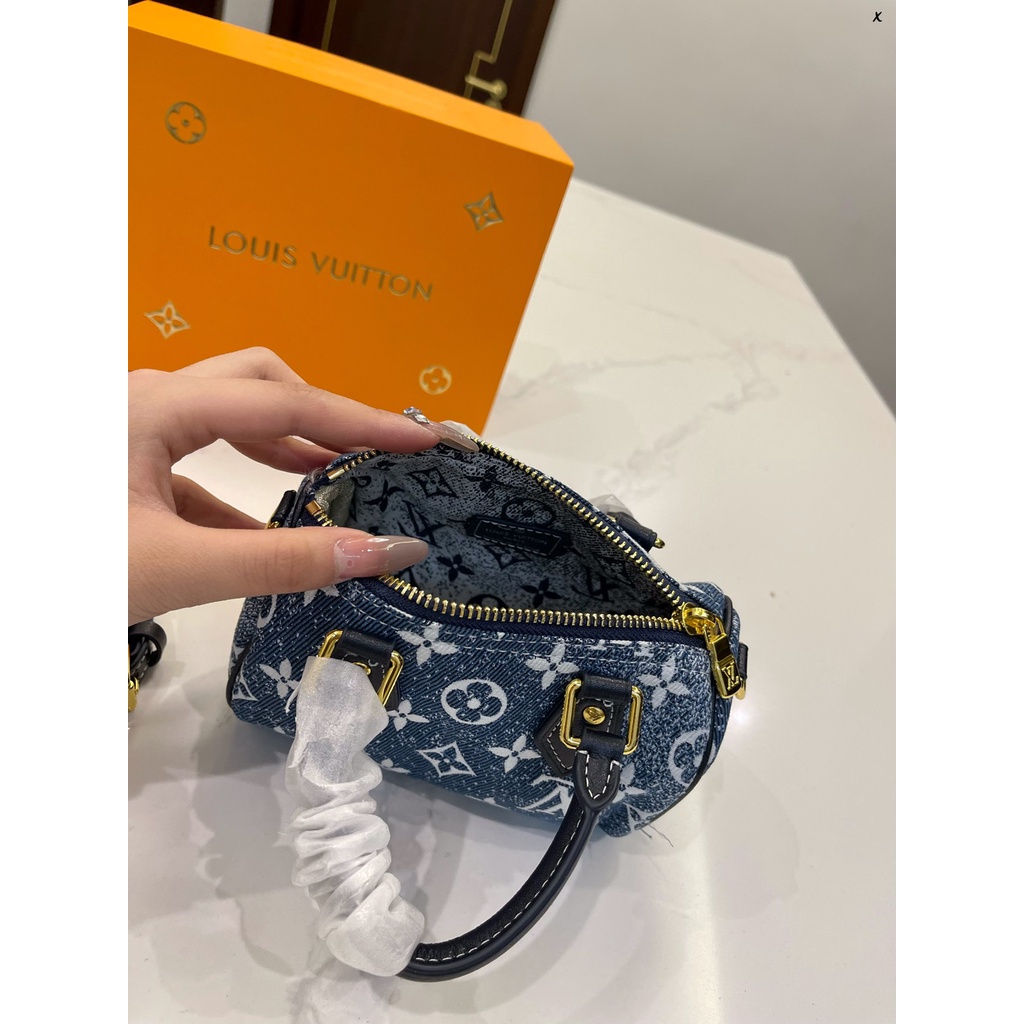 Túi Xách Denim Mini Hình Gối Thời Trang Cổ Điển Dành Cho Nữ