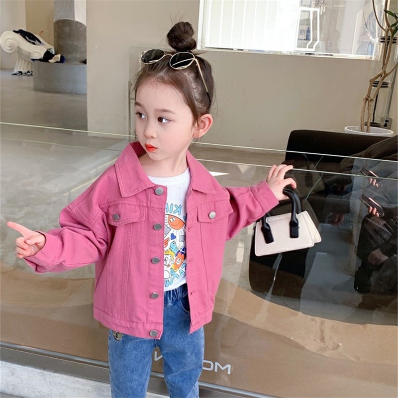 Áo Khoác denim Thời Trang Mùa Xuân Cho Bé Gái