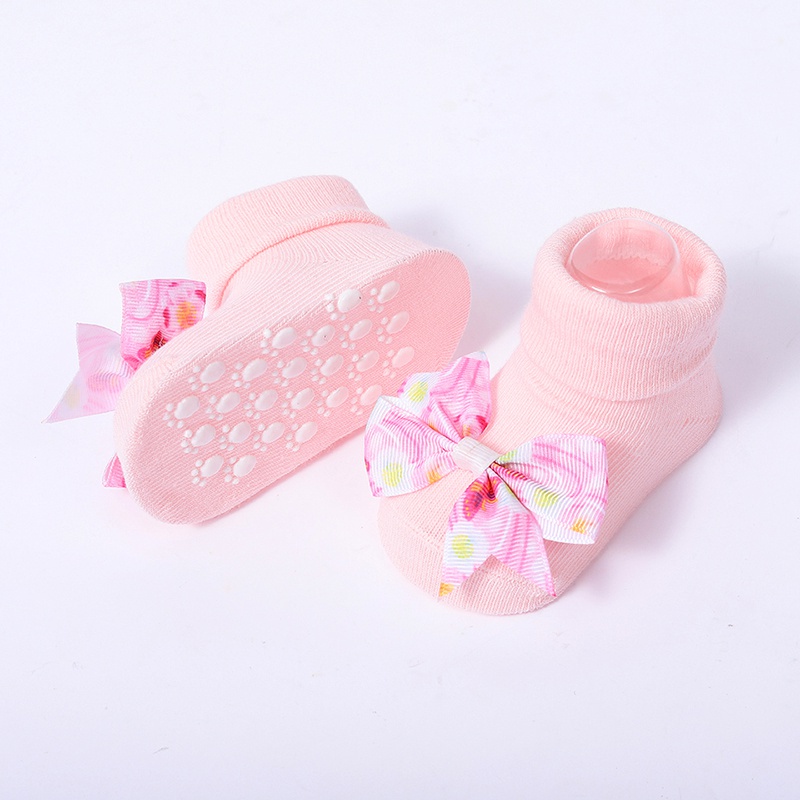 Vớ Cotton Công Chúa Đính Nơ Dễ Thương Cho Bé Gái Sơ Sinh 0-1 Tuổi