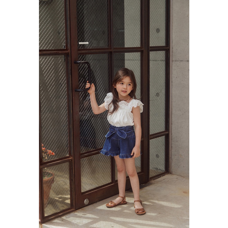 Áo Thun Không Tay Phối Ren Màu Sắc Ngọt Ngào Thời Trang Mùa Hè 2023 Cho Bé Gái