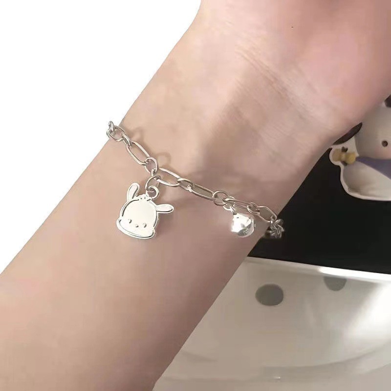 Vòng Đeo Tay Gắn Chuông Hình Chú Chó Dễ Thương Ngọt Ngào Cho Bạn Gái
