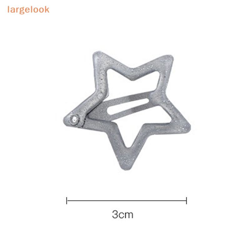 Set 10 Kẹp Tóc Hình Ngôi Sao 3cm Bằng Kim Loại Màu Sắc Ngọt Ngào Cho Bé Gái