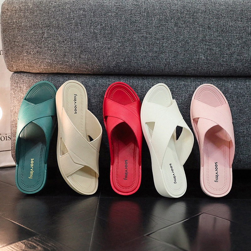 Dép Cao Gót Đế Dày Chống Trượt Thời Trang Mùa Hè Dành Cho Nữ