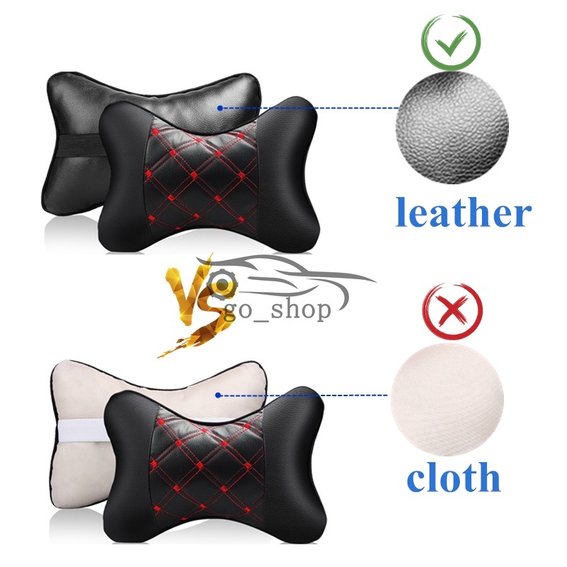 Gối Tựa Đầu Bằng Da PU Thoáng Khí Cho Ghế Ngồi Xe Hơi
