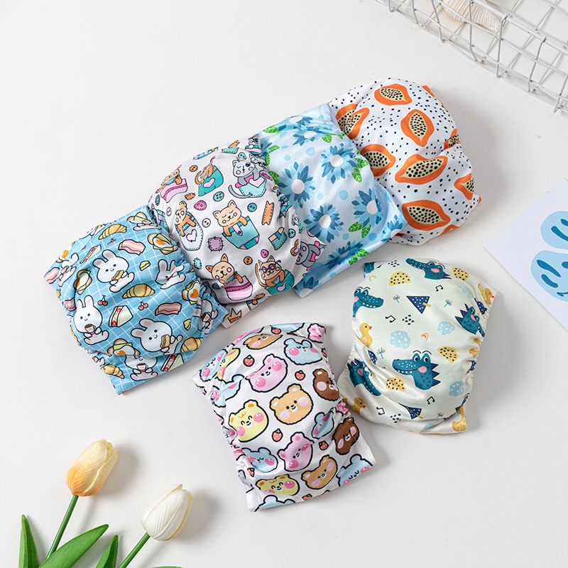 Động vật dễ thương in quần sinh lý cho chó con nam quần đùi cho chó đồ lót cho chó có thể giặt được tã lót cho thú cưng