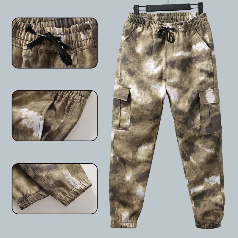 Bộ đồ TIDE BEAR họa tiết rằn ri chống bẩn thời trang xuân thu dành cho nam