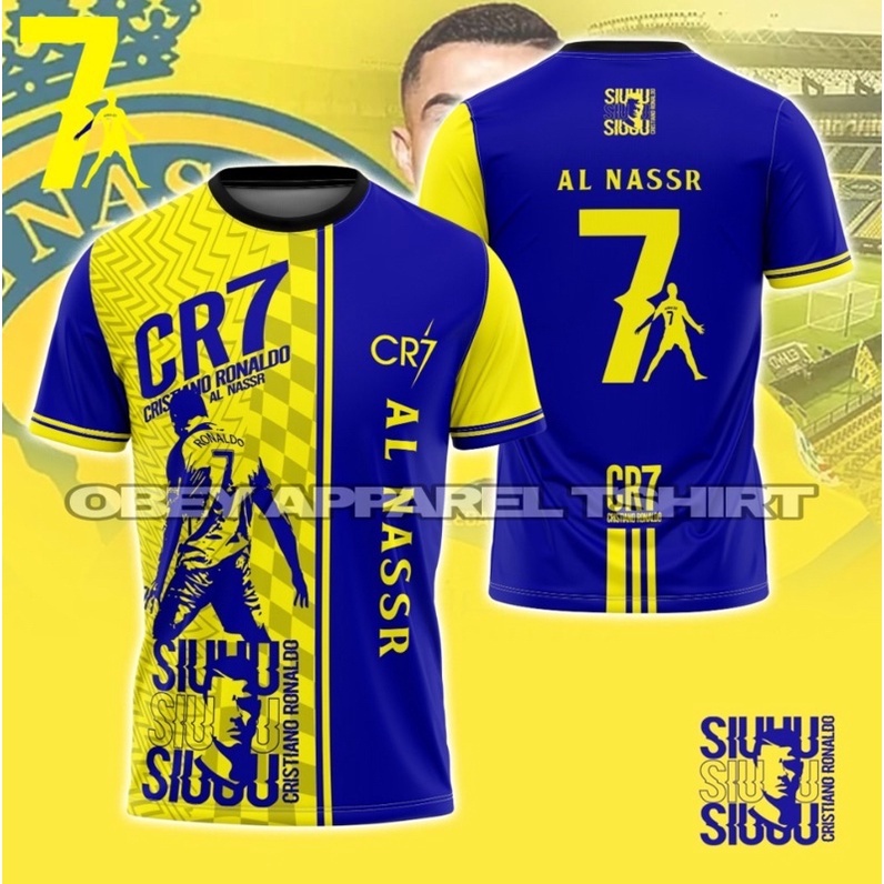 Cristiano ronaldo al nassr áo thun thăng hoa baju cr7 jersey