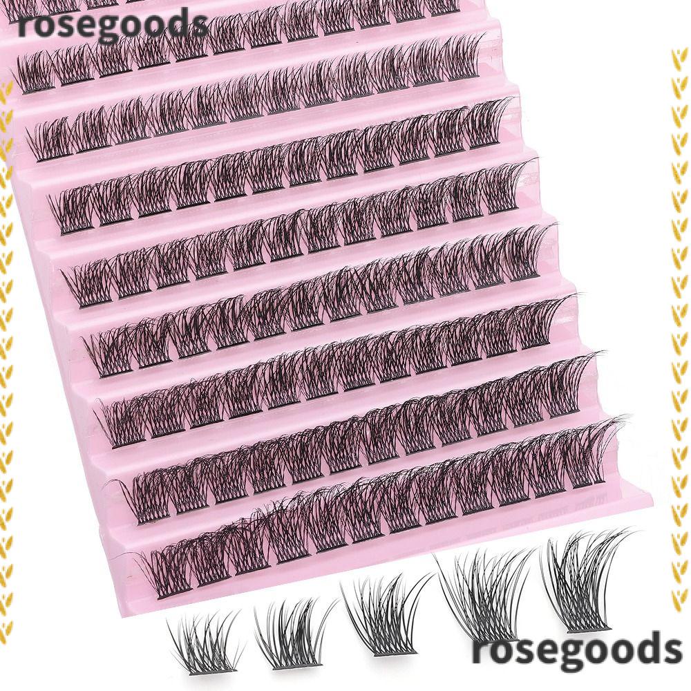 Rosegoods1 lash cluster, volume thin band individual cluster lashes, women beauty wispy soft faux mink diy eyelash extension women