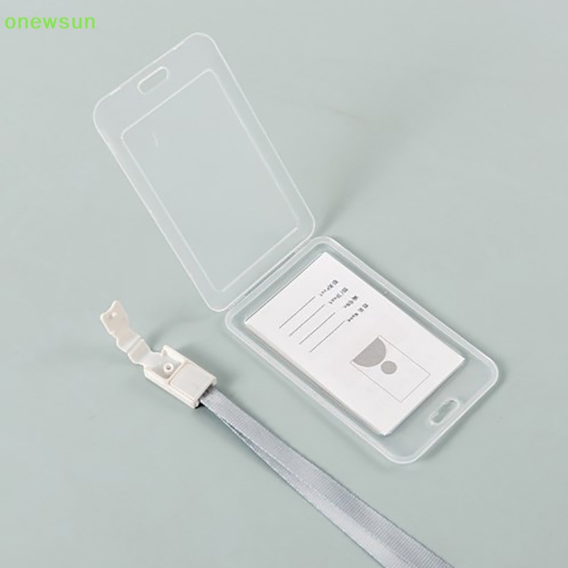 Onewsun bao đựng thẻ trong suốt không thấm nước phụ nữ nam giới chủ thẻ xe buýt sinh viên hộp đựng thẻ tín dụng doanh nghiệp thẻ id ngân hàng tay áo bảo vệ mới
