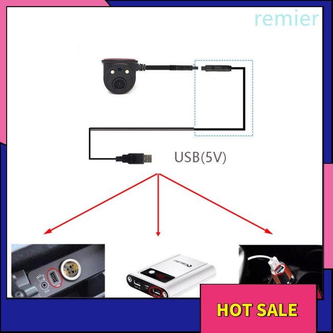 Re wifi car camera dự phòng không dây hd góc rộng máy quay phim nhìn ban đêm camera lùi phía sau / phía trước