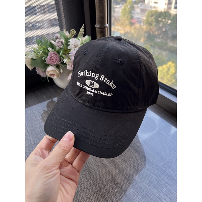 Mũ Lưỡi Trai Bằng Da Thêu Chữ Phong Cách Hàn Quốc Thời Trang Cho Nữ