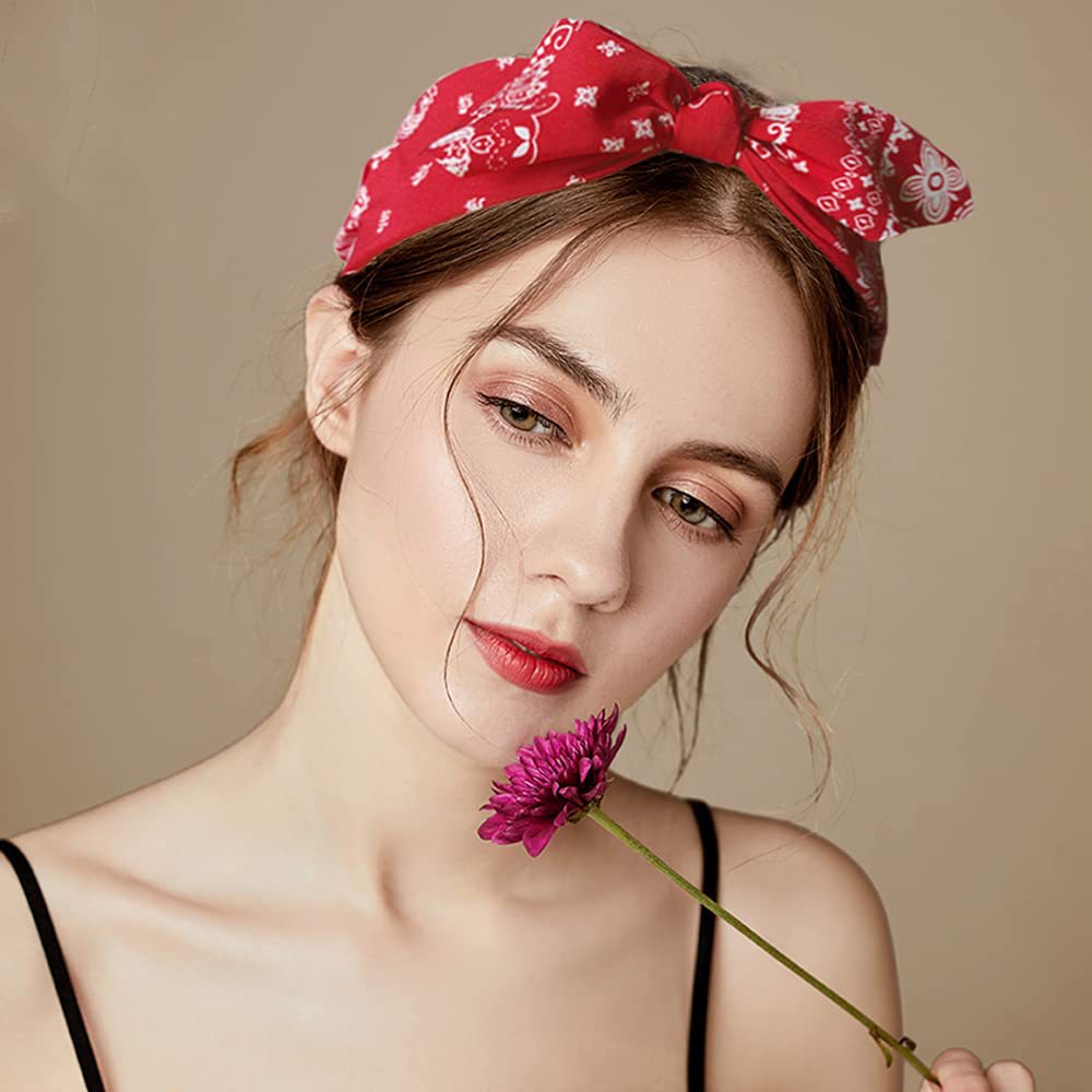 Thời Trang Băng Đô Tai Thỏ Bản Rộng In Họa Tiết Dễ Thương Dành Cho Nữ
