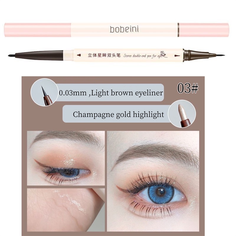 Bút kẻ mắt INEYOO 1.5ml 2 trong 1 trang điểm lâu trôi