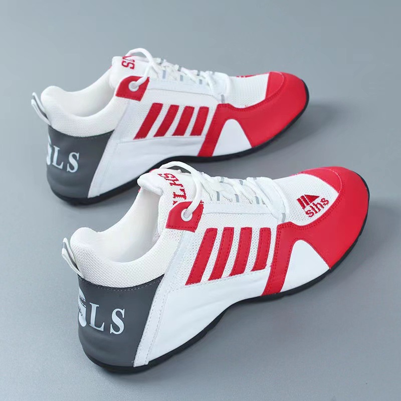 Huấn luyện viên vải thoáng khí chạy giày chạy bộ đôi phẳng giản dị