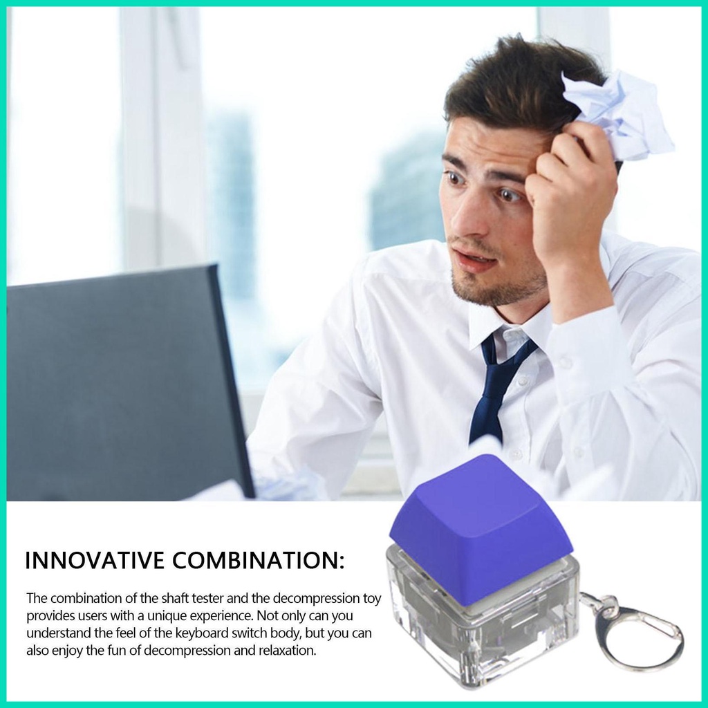 Bàn phím keychain bàn phím cơ trục tester đồ chơi thư giãn nút thần tài đồ chơi ngón tay giảm căng thẳng quà tặng cho hjuvn