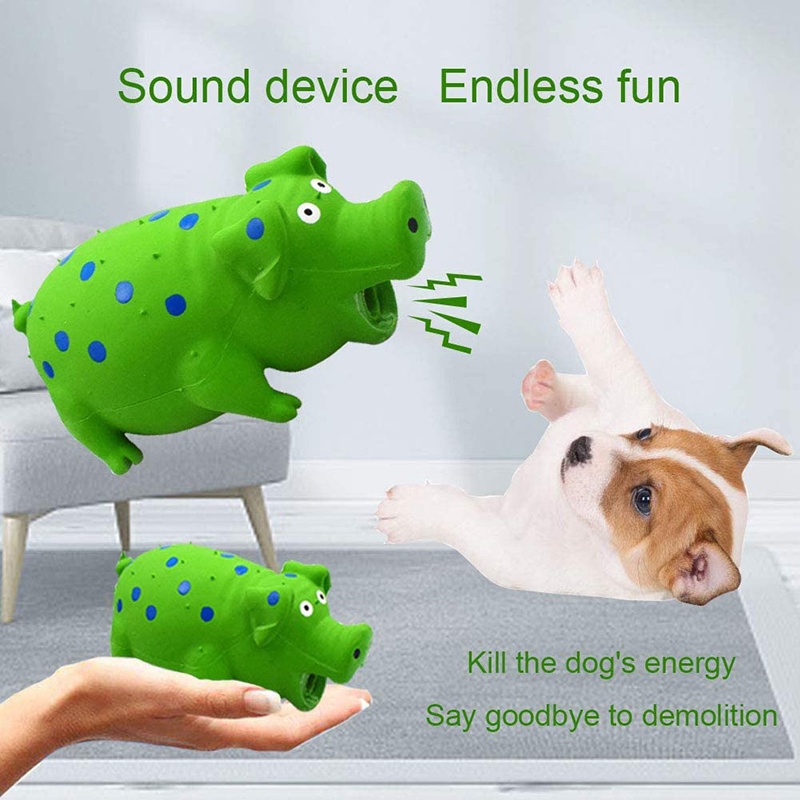 Đồ chơi nhai cho chó bền benepaw cho chó lớn vừa squeaker eco-friendly soft rubber pig toy pet interactive relieve anxierty