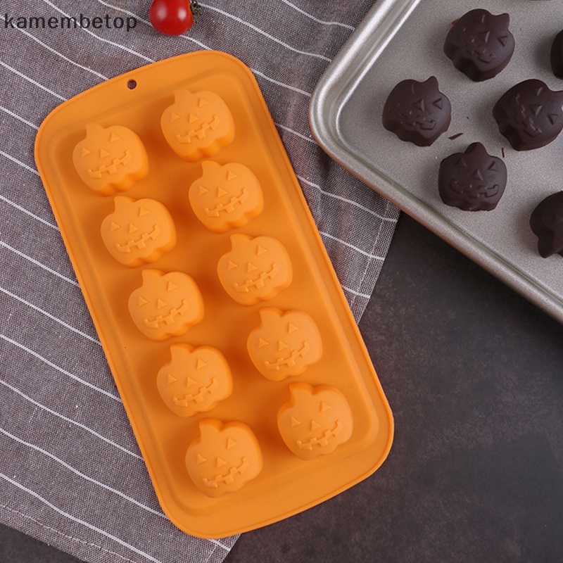Beto khuôn halloween ice cube chocolate food khay nướng silicone cookie biscuit cake khuôn nướng ghost pumpkin bat & witch hat khuôn n