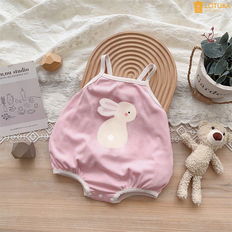 Body Chip 2 Dây LOTUKA Cho Bé, Bodysuit Cho Bé Trai Bé Gái, Bộ Liền Thân Tăm Lạnh Hình Động Vật Dễ Thương Size 3-12kg